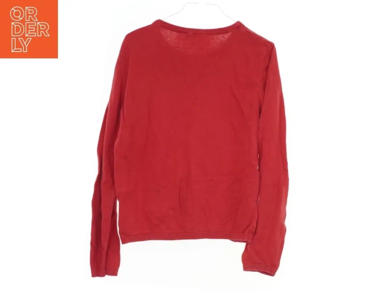 Billede 2 - Rød striktrøje med hjerte fra H&M (str. 152)