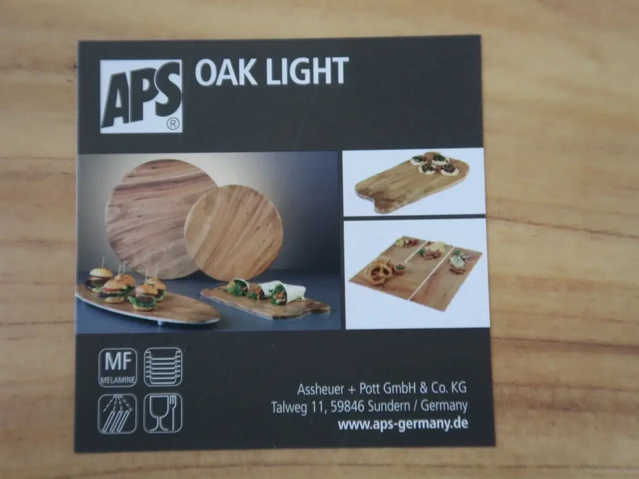 Billede 3 - 6 kasser (8 pr. stk.) Fad melamin m/oak look KEN STORKØKKEN 300481