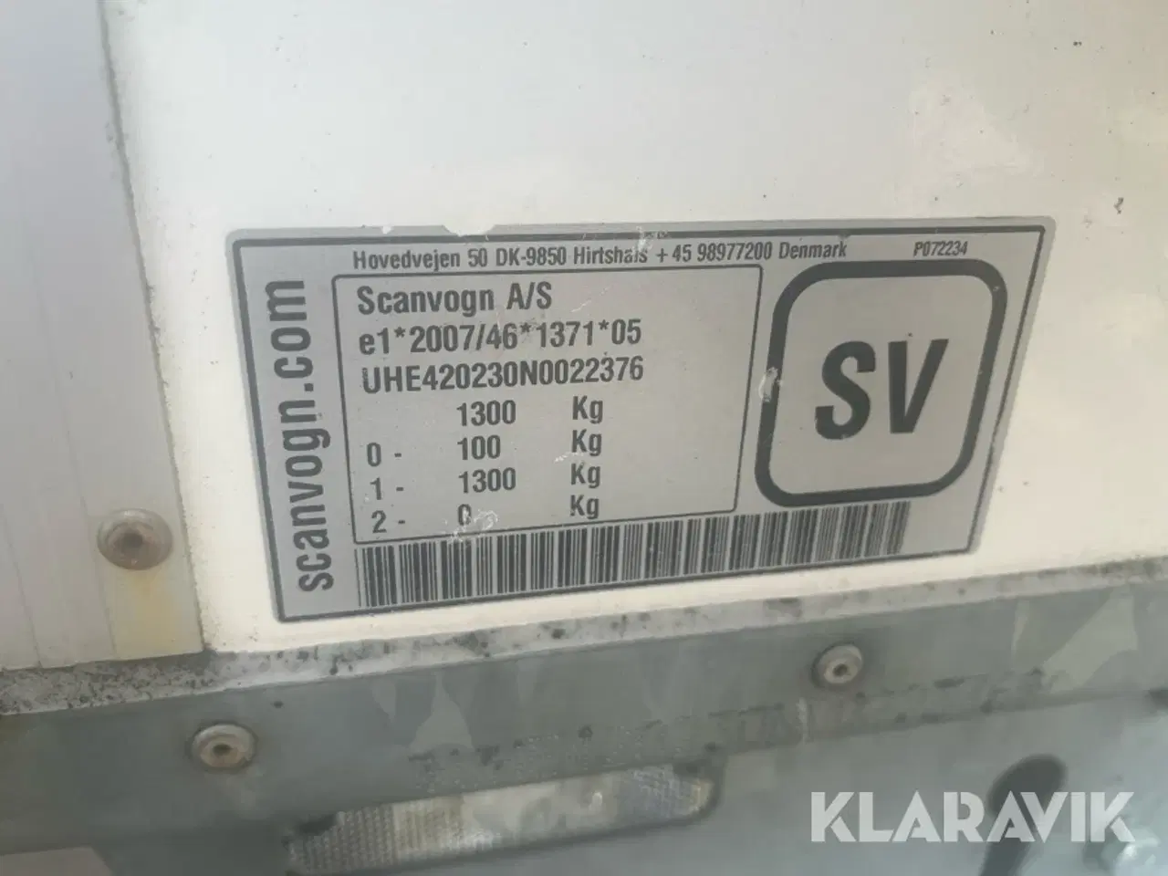 Billede 5 - Personalevogn Scanvogn SV420 1300kg - med toilet/kontor