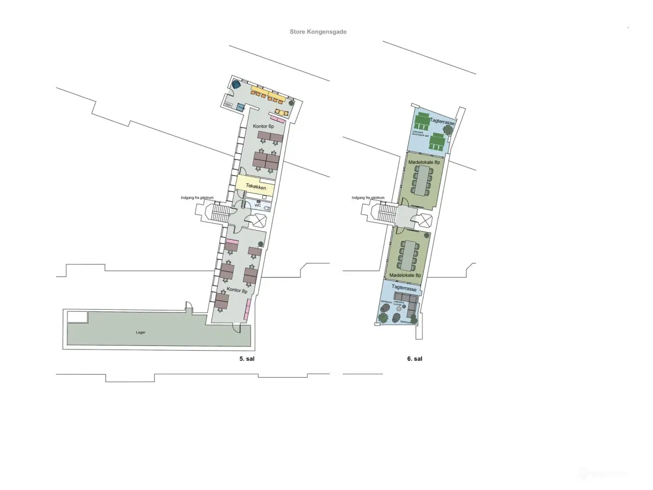 Billede 8 - Unikt kontorlejemål med 2 store tagterrasser