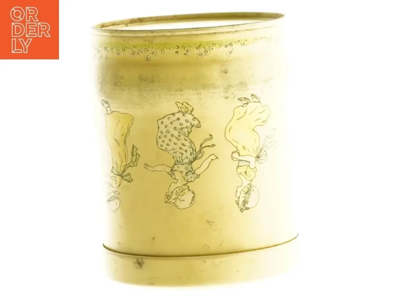 Billede 2 - Metal dåse med Kate Greenaway motiv (str. Ø 9 cm h 12 cm)