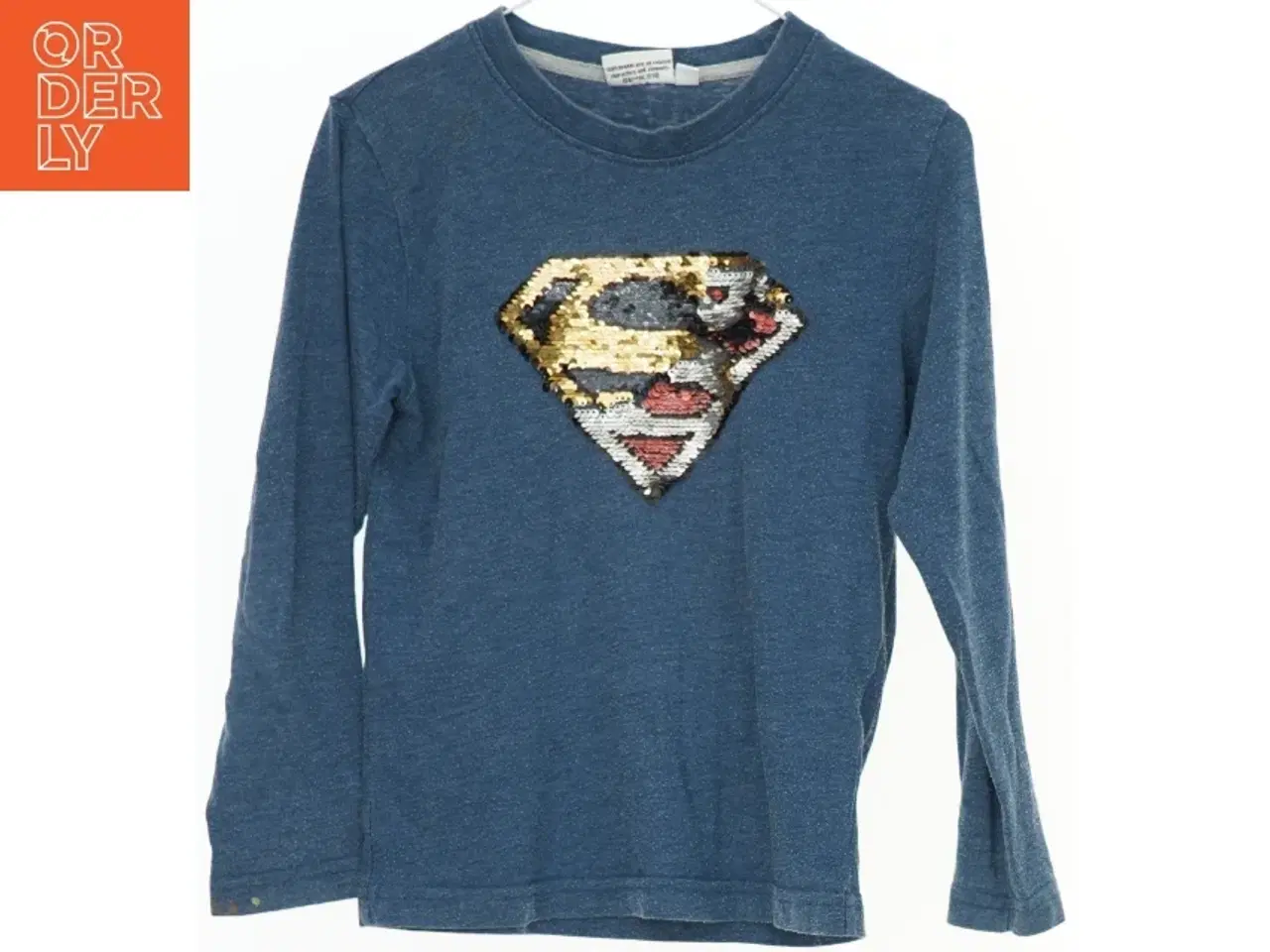 Billede 1 - Langærmet bluse med pailletter fra Superman (str. 116)