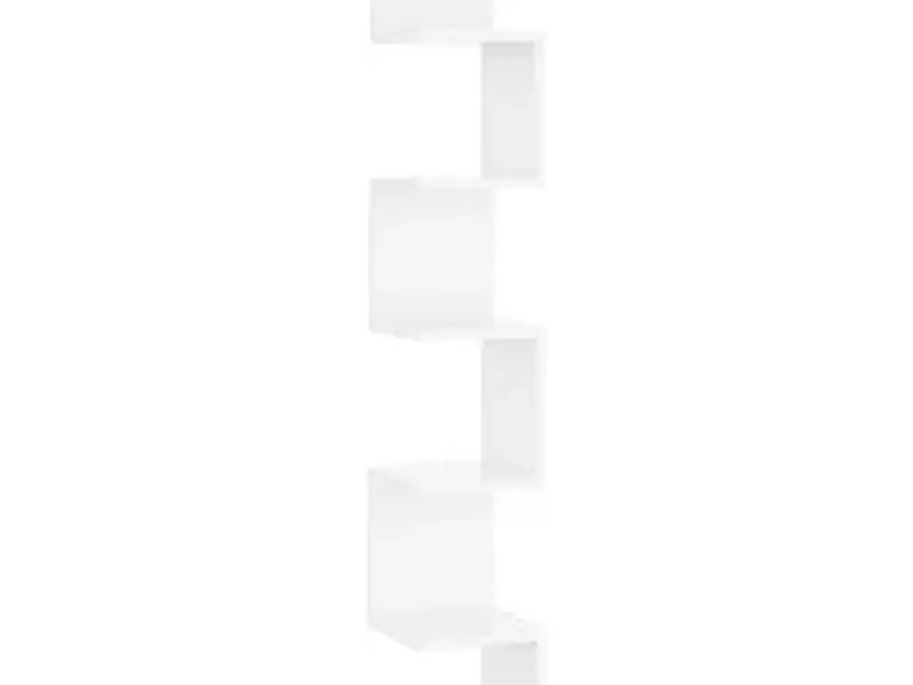 Billede 1 - vidaXL hjørnehylde 20x20x127,5 cm spånplade hvid h
