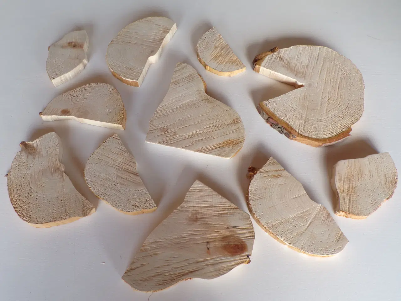 Billede 1 - 20 NYE assorterede Thuja Træskiver uden / med lidt