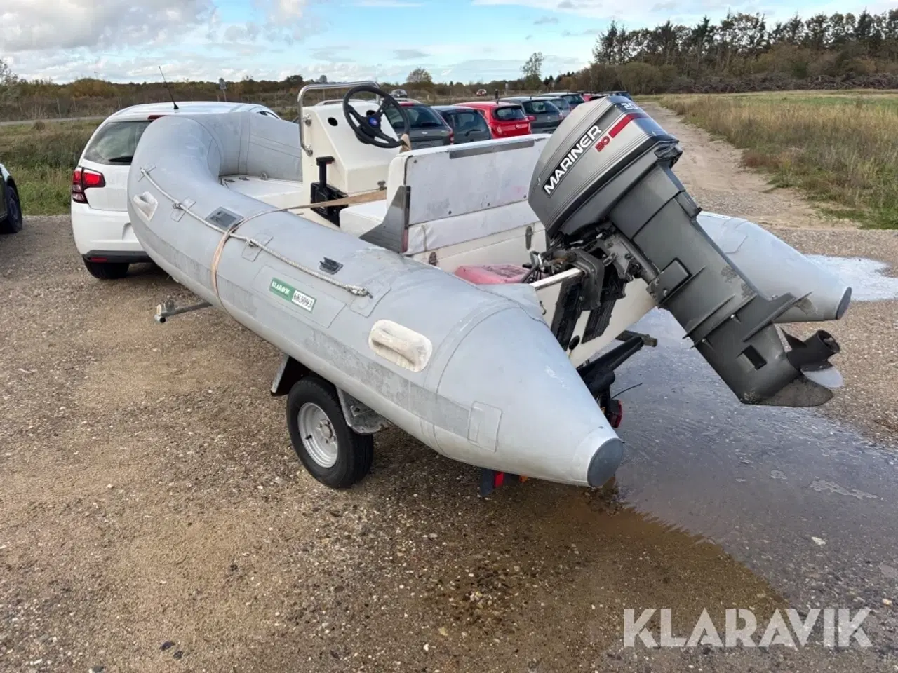 Billede 3 - RIB båd Brig 3,40 meter med 20 hk motor og vogn