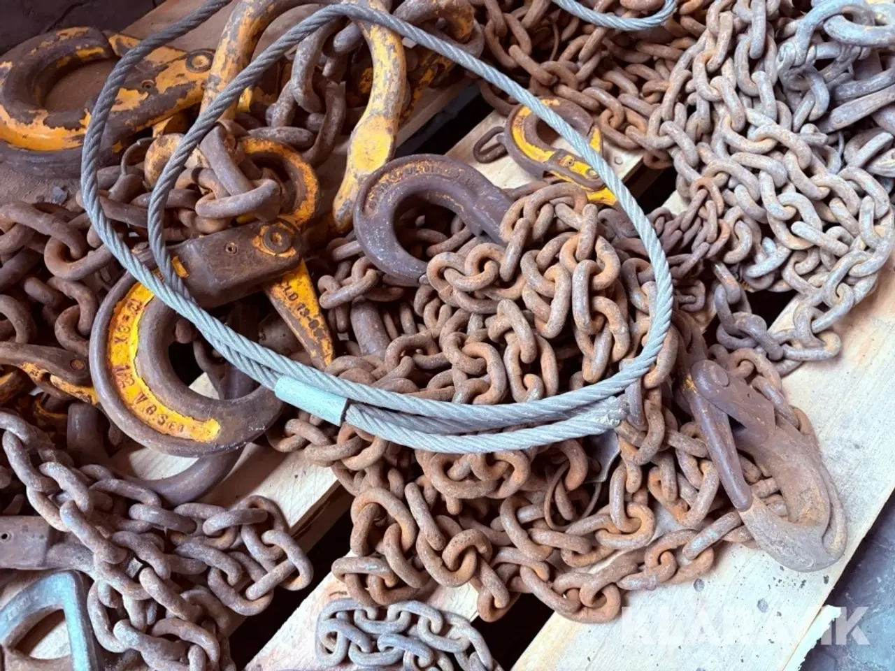 Billede 8 - Kæder med kroge og løftegrej - blandet parti