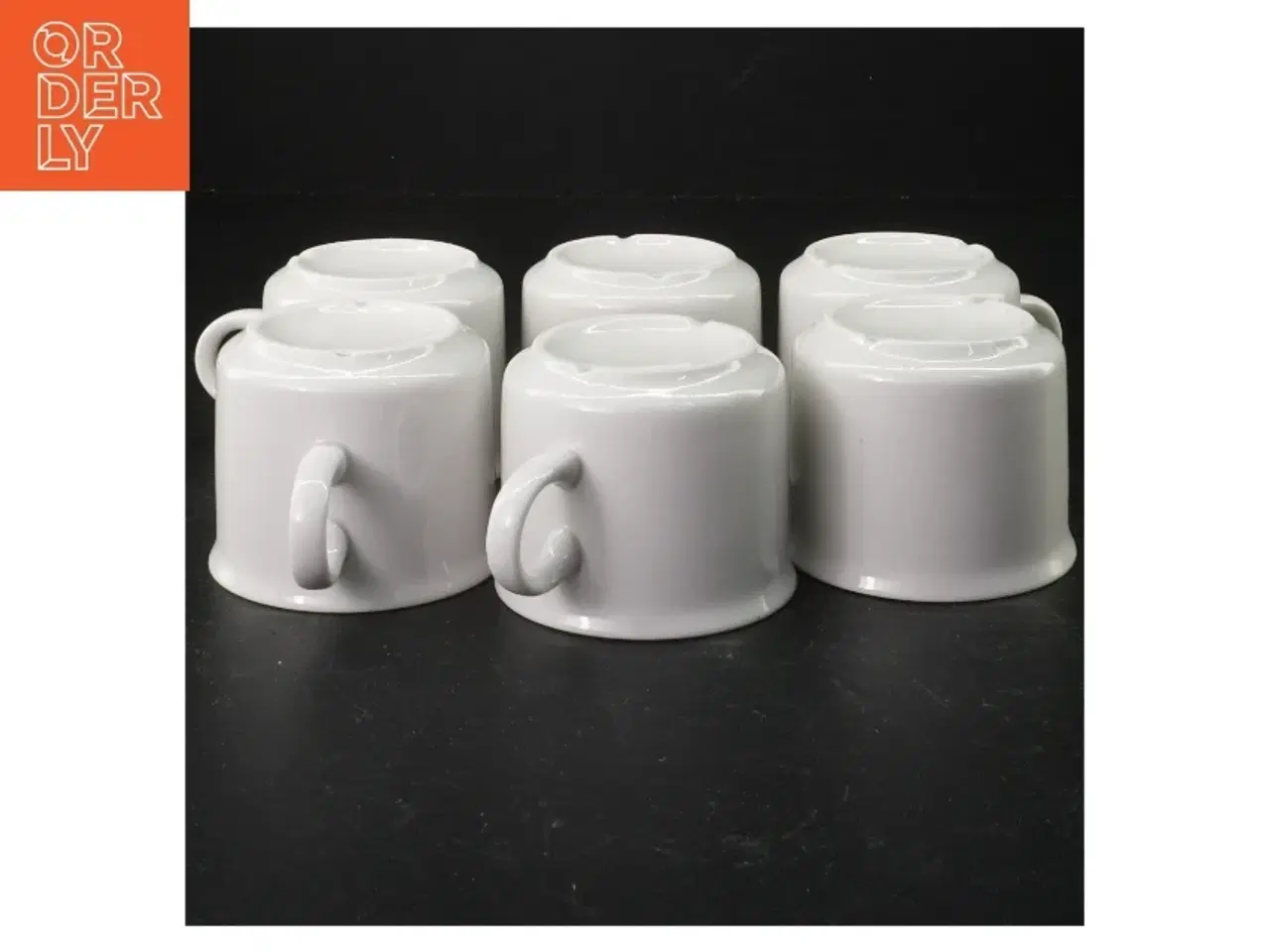Billede 6 - Hvide porcelænskopper og underkopper (str. 14 x 2 cm. og 8 x 6 cm)