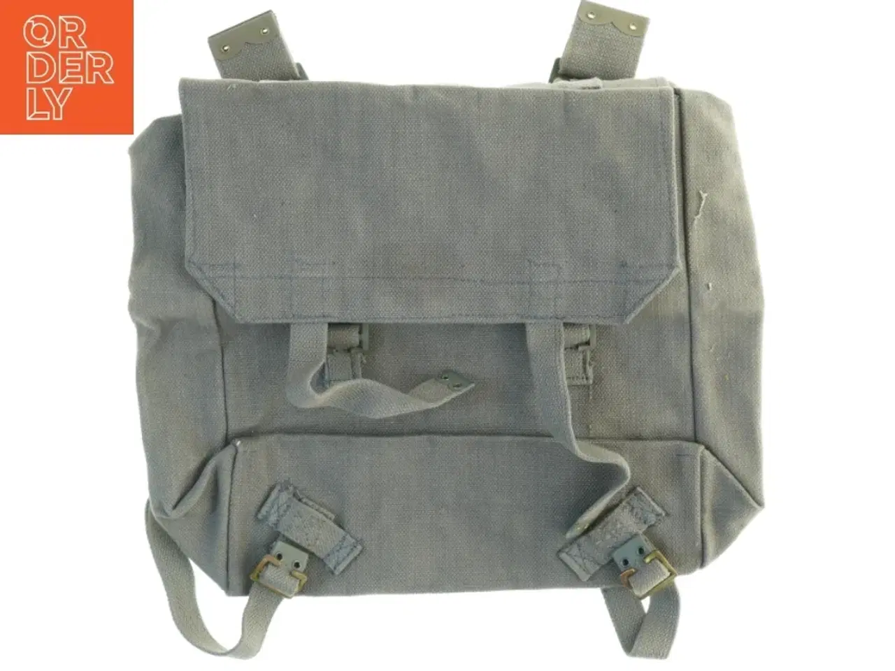 Billede 1 - Taske i grå canvas (str. 33 x, 10 x 36 cm)