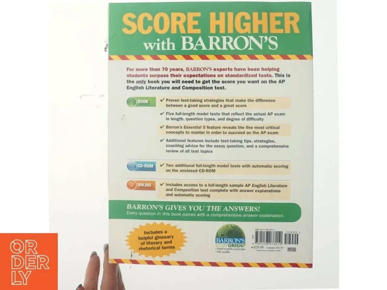 Billede 3 - Barron&#39;s AP English Literature and Composition with CD-ROM af George Ehrenhaft (Bog)