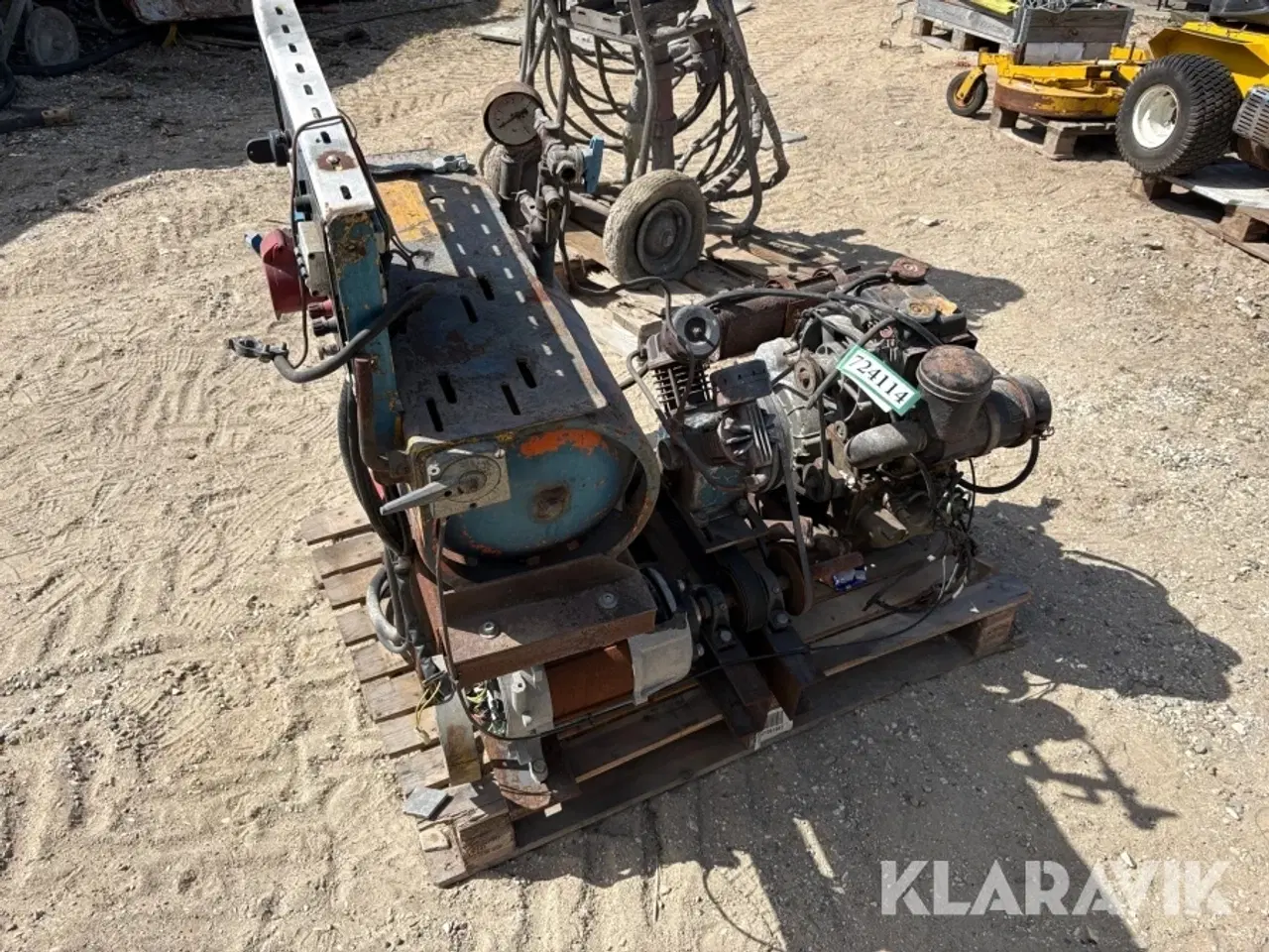 Billede 1 - Kombineret kompressor og generator på ramme hjemmebygget