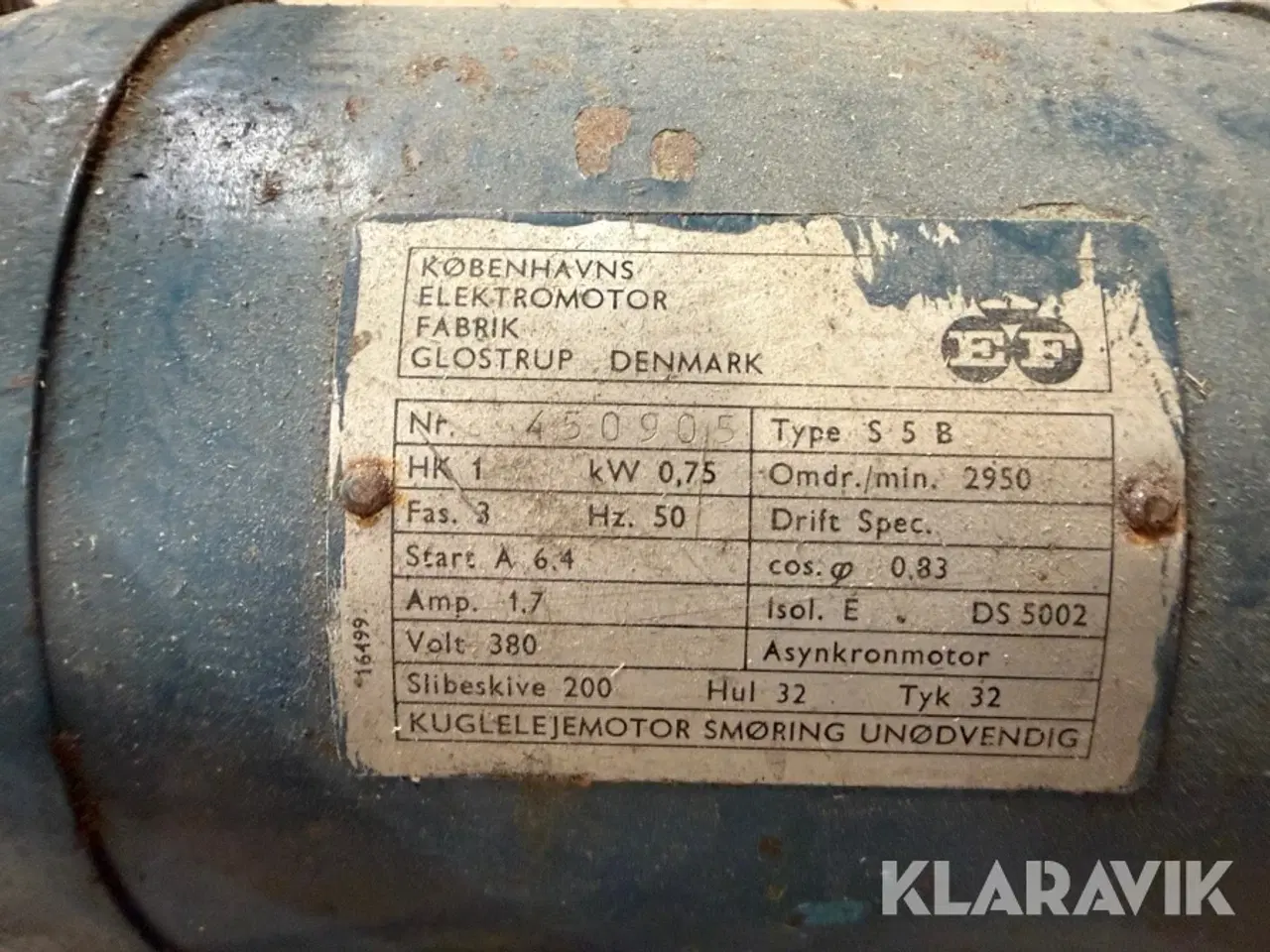 Billede 3 - Slibemaskine Københavns Elektromotor Fabrik S5B