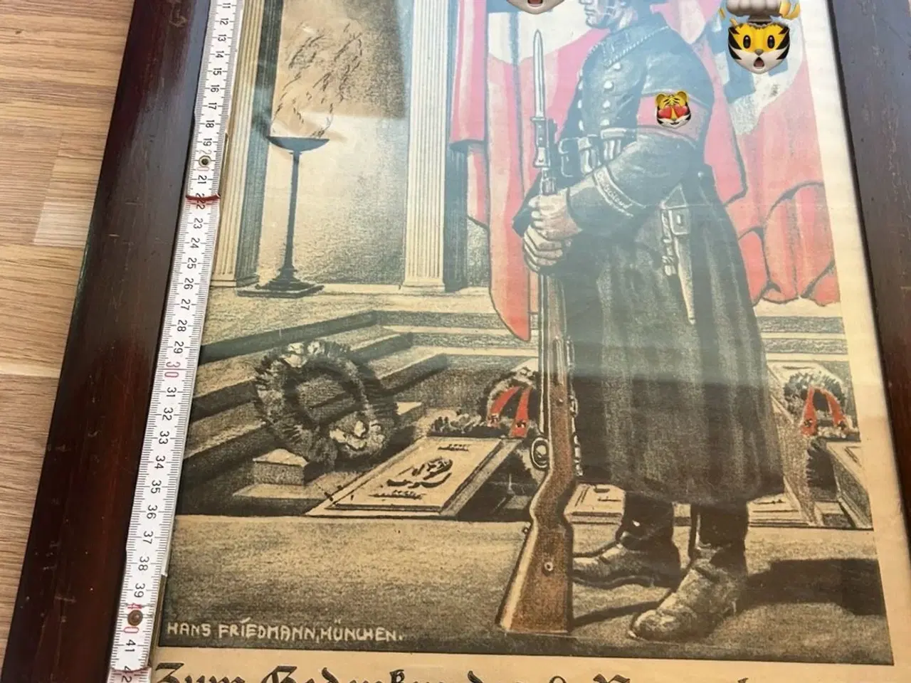 Billede 1 - Gammel indrammet plakat seriøst bud modtages gerne
