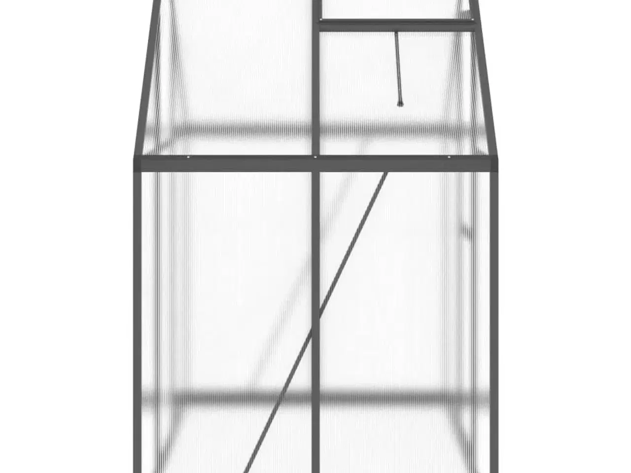 Billede 4 - Drivhus med fundamentramme 169x114x195 cm aluminium antracitgrå