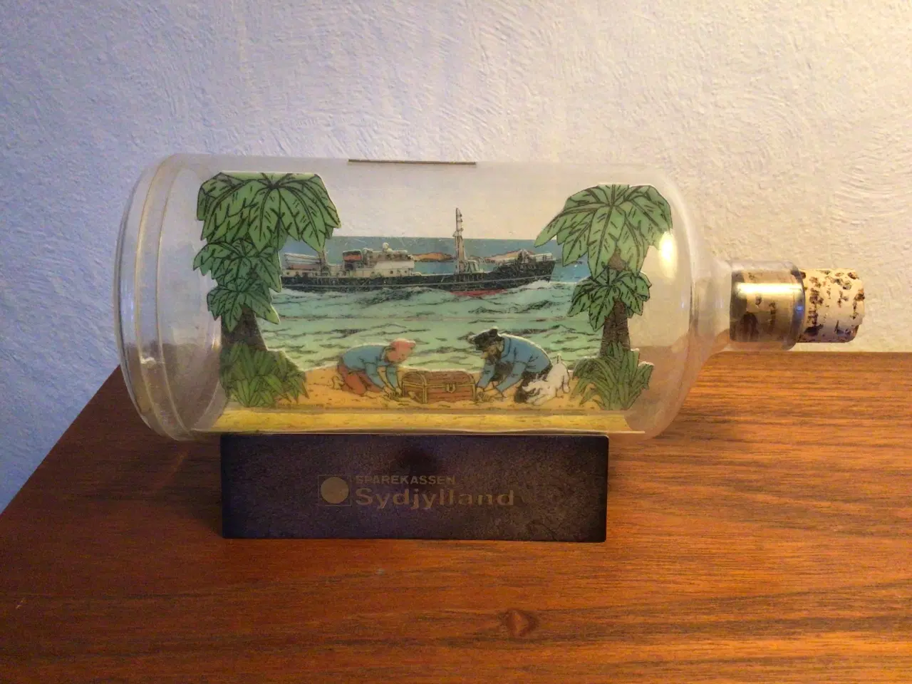 Billede 3 - Tintin sparebøsse flaskepost