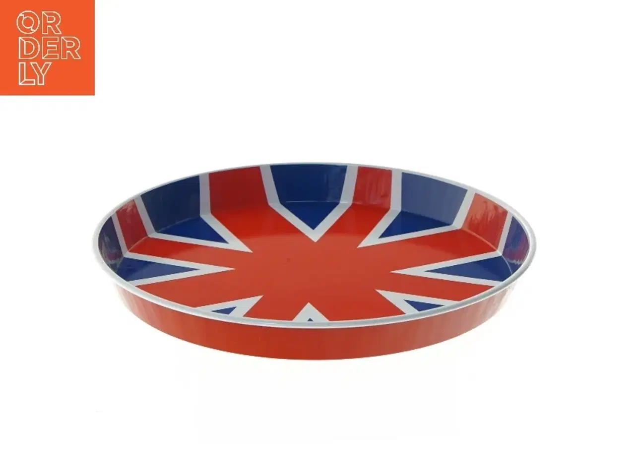 Billede 1 - Rund bakke med Union Jack design (str. Ø 30,5 cm)