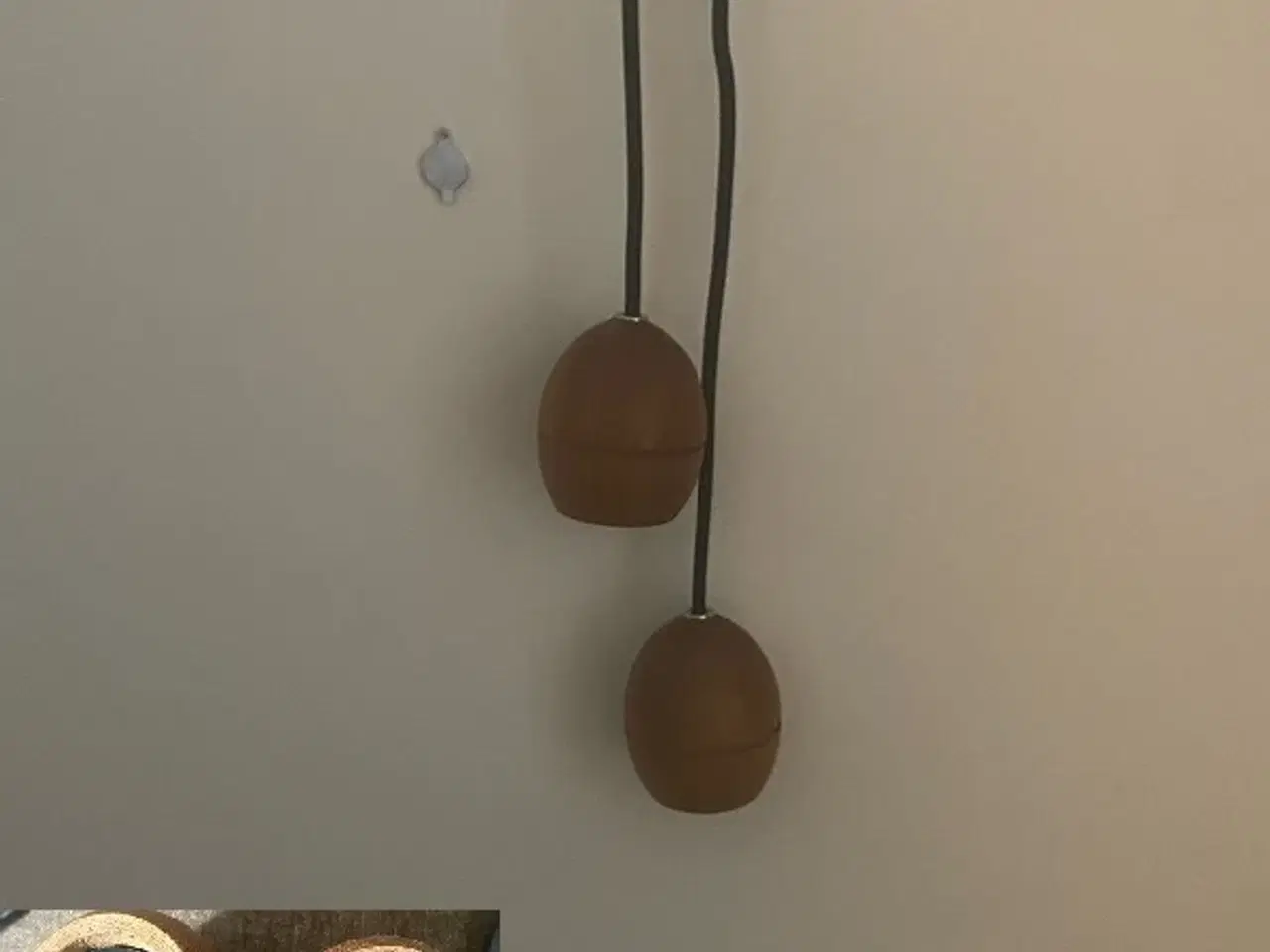 Billede 1 - * Lækre dobbeltlamper - i teaktræ