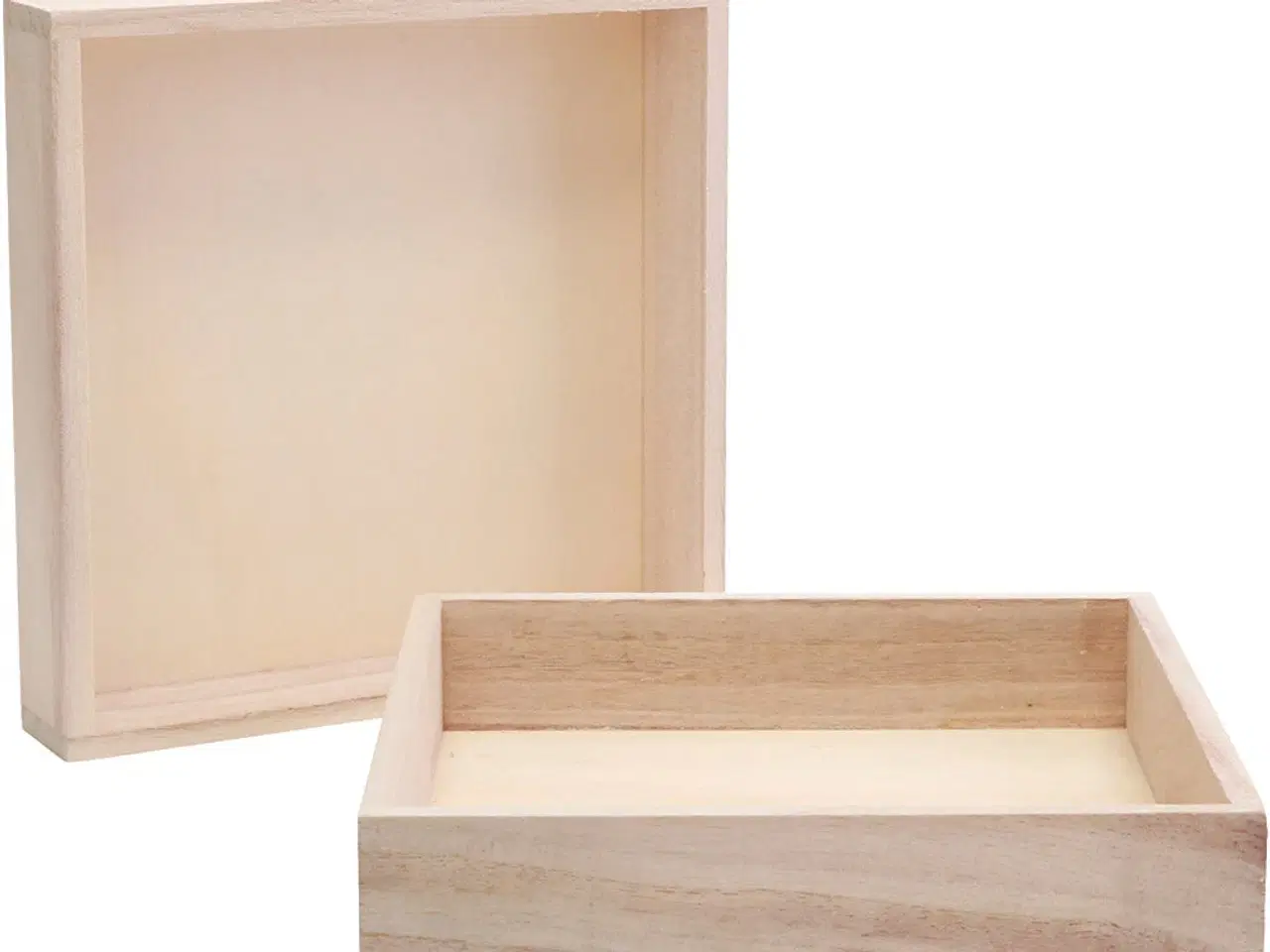 Billede 1 - Trærammer med kant, str. 16,2x16,2x3 cm, 10 stk./ 1 pk.