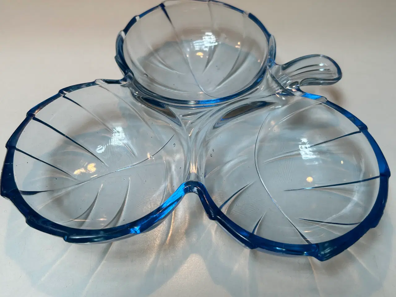 Billede 3 - Flot blå blad cabaret skål