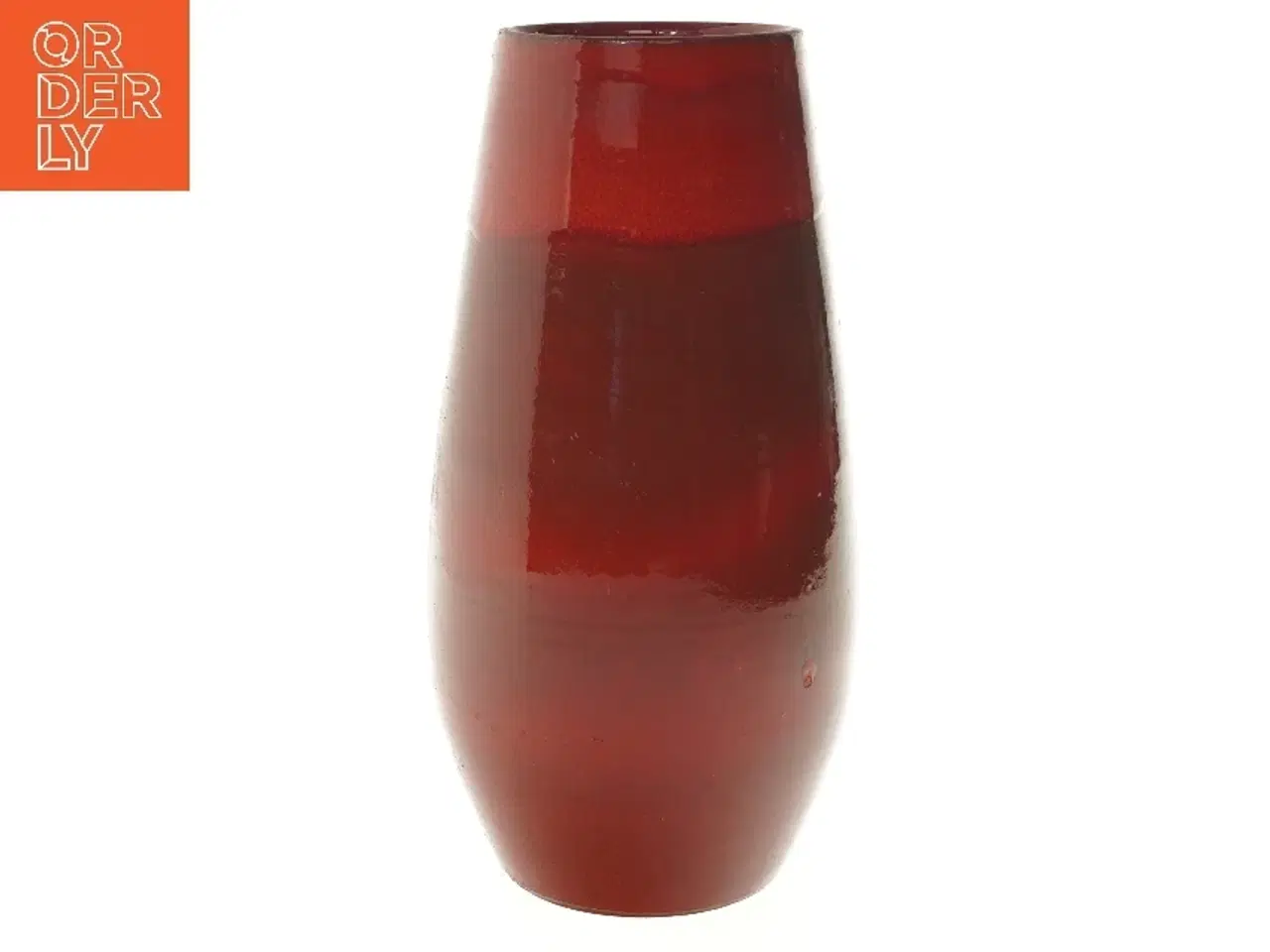 Billede 1 - Rød vase, 12x32 cm (str. 12x32 cm)