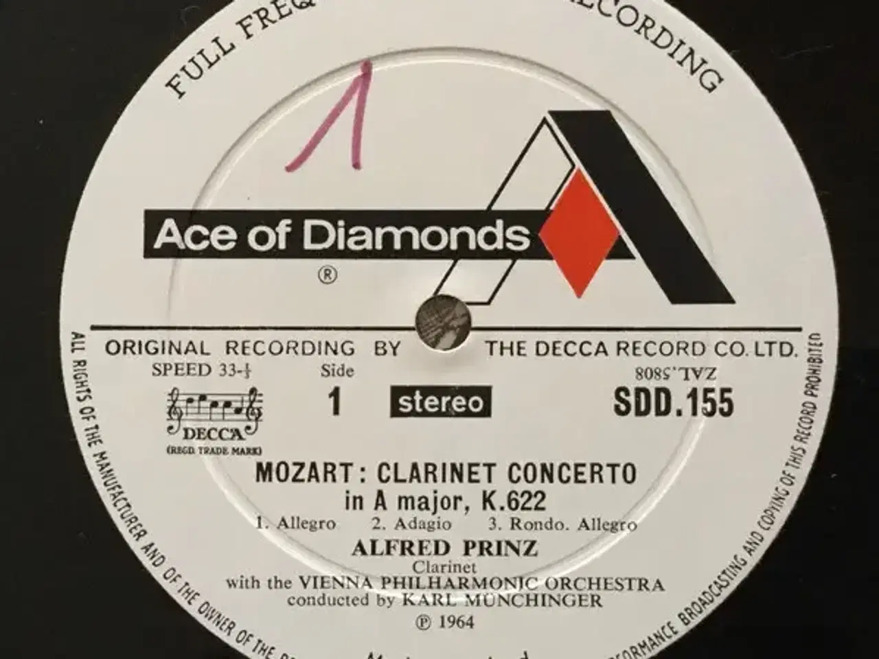 Billede 2 - Mozart: 2 concerts, Münchinger/Wiener Phil - LP