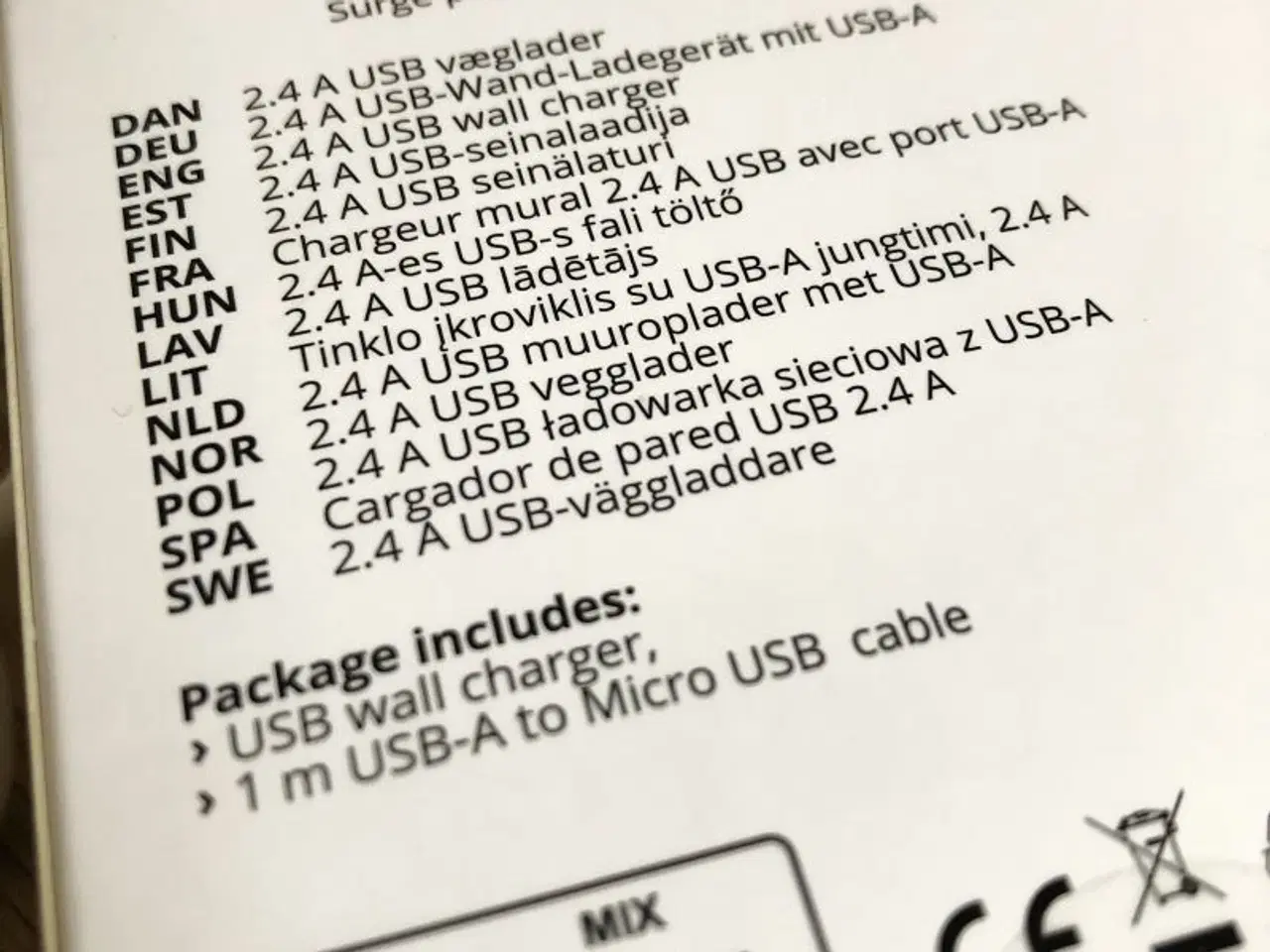 Billede 3 - OPLADER og KABEL. Kabel = MICRO USB til USB-A