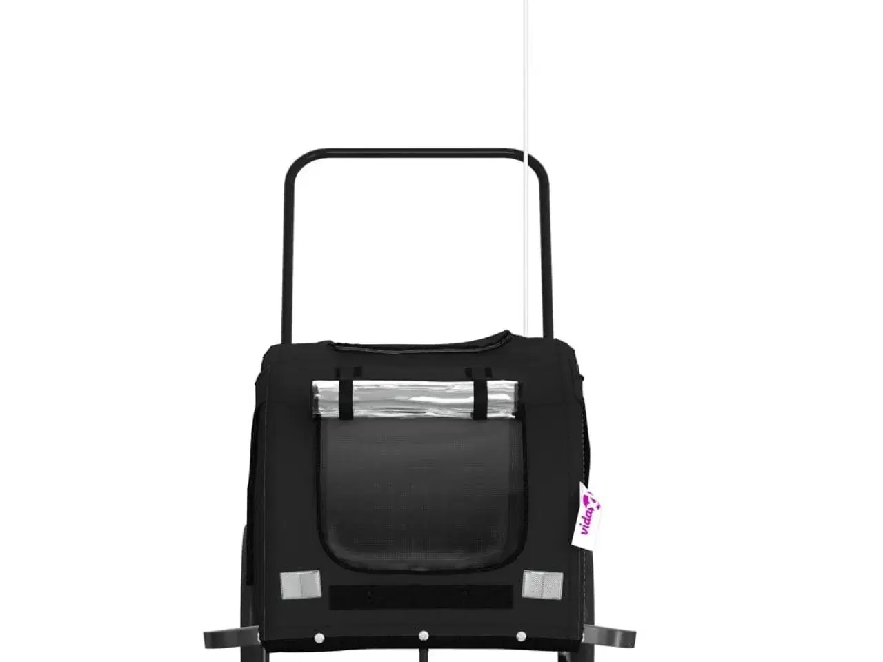 Billede 4 - Cykeltrailer til kæledyr oxfordstof og jern sort