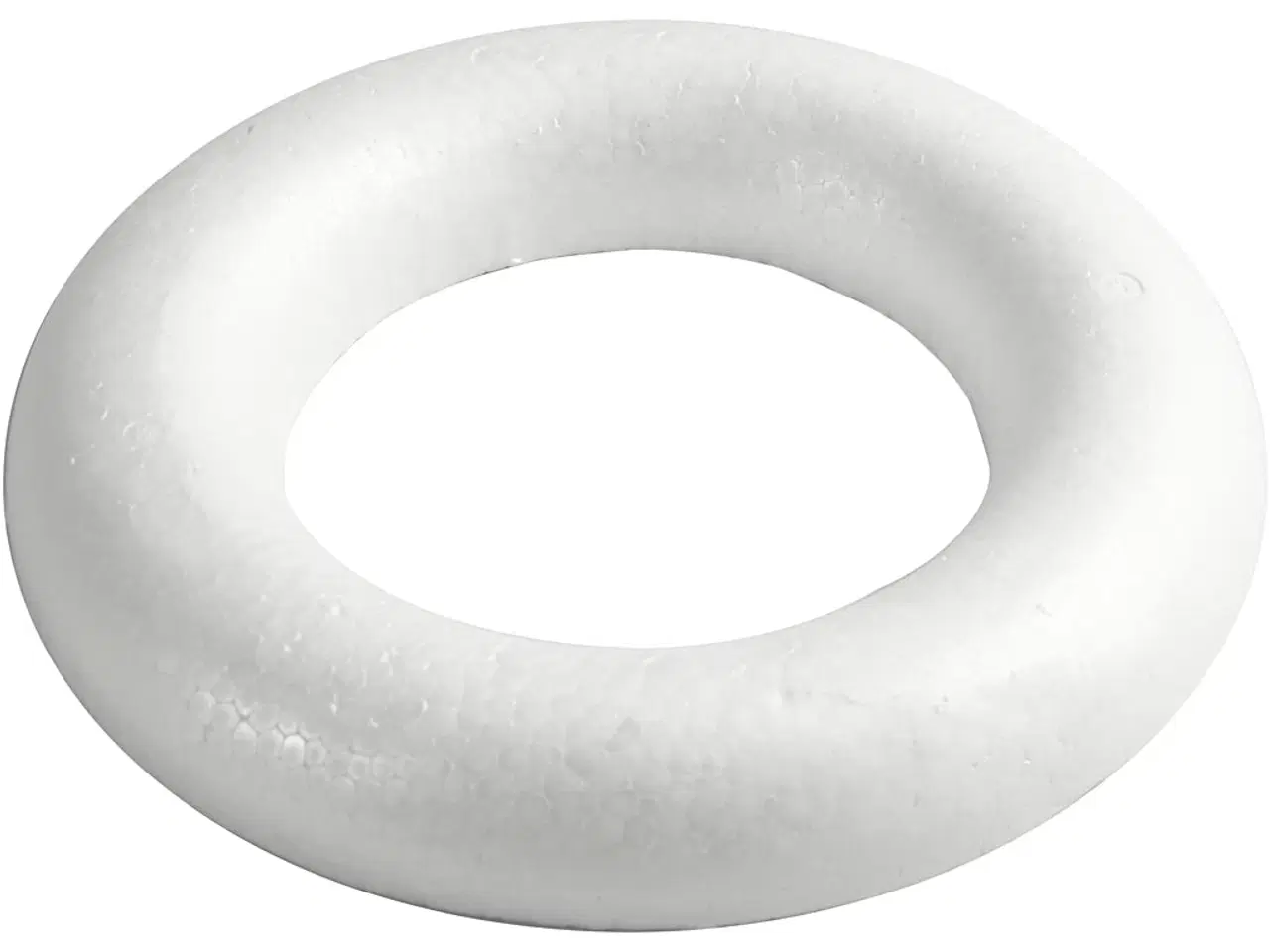 Billede 1 - Ring med flad bagside, diam. 25 cm, tykkelse 30 mm, hvid, 1 stk.