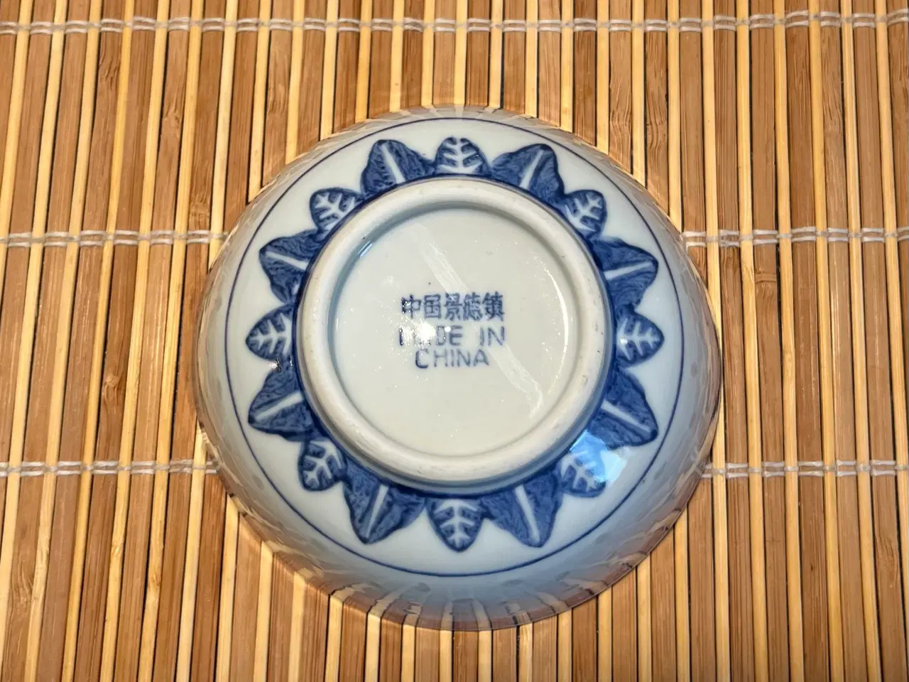 Billede 2 - Vintage Kinesisk porcelænsskål blå og grå