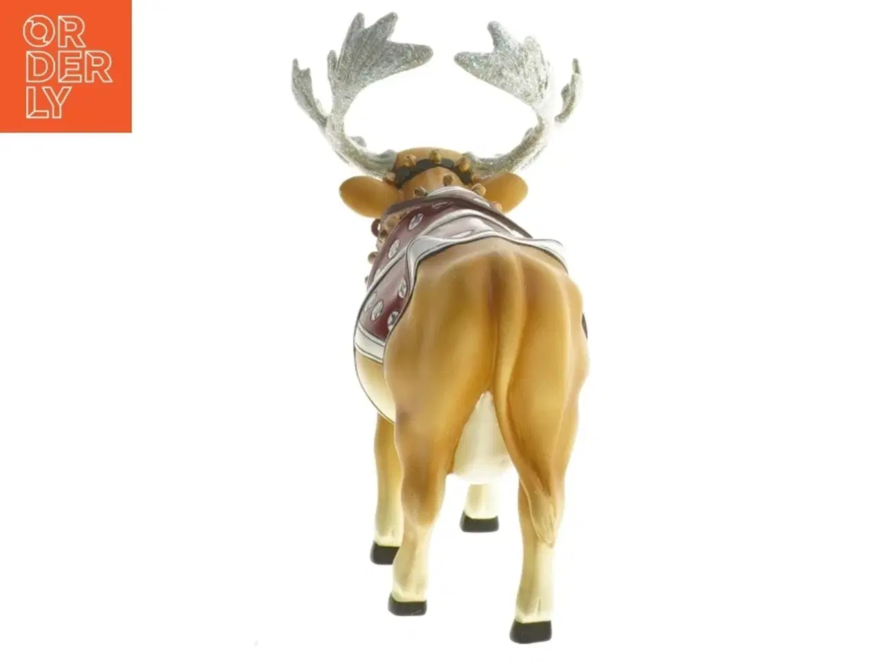 Billede 2 - Dekorativ rensdyrfigur fra CowParade (str. 15,5 cm)
