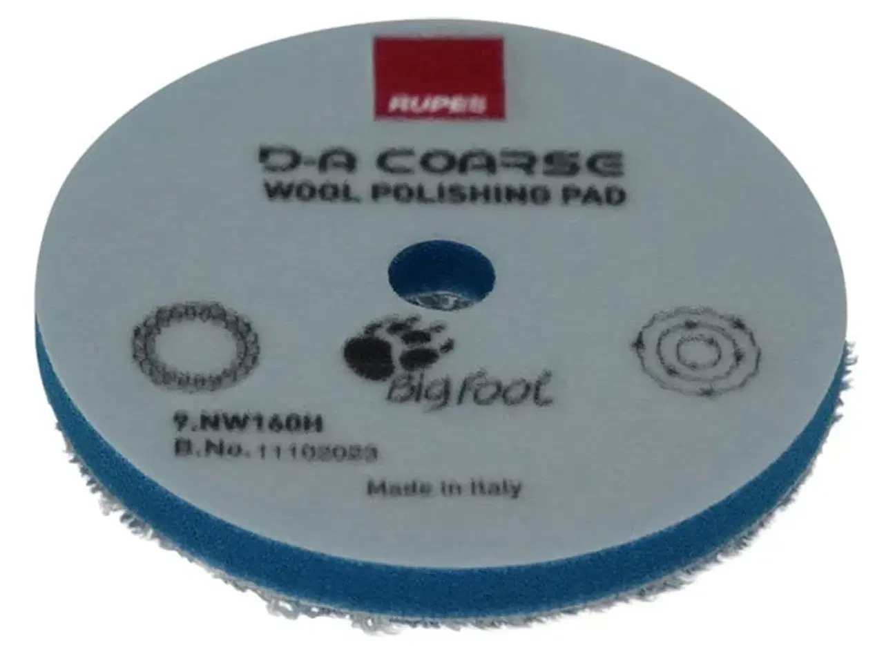 Billede 1 - Rupes polerpude uld, blå, Ø 80 mm., grov, 1 stk.