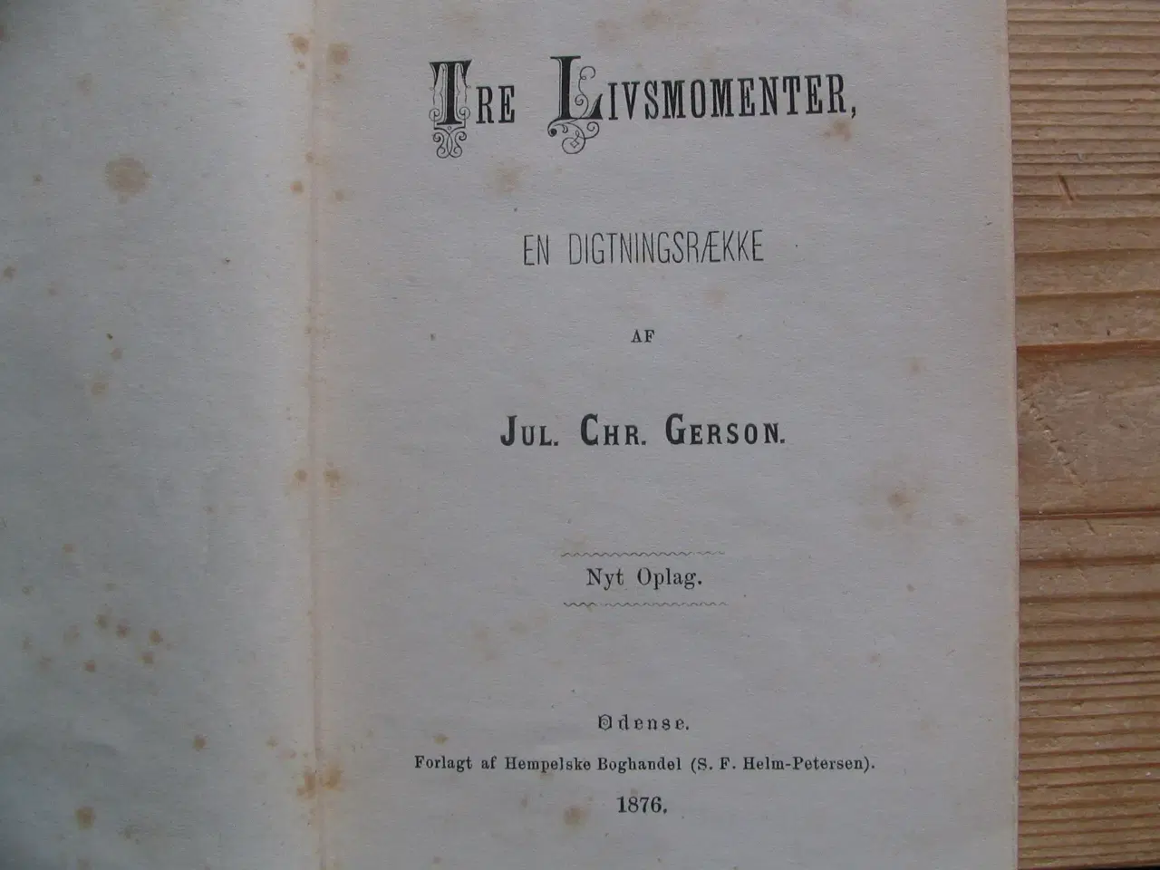 Billede 5 - Julius Chr. Gerson. Tre Livsmomenter. fra 1876