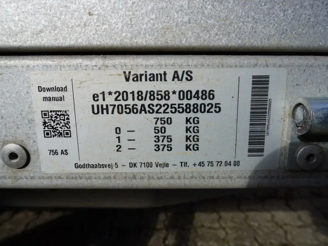 Billede 2 - Trailer VARIANT 756AS-2024 750kg