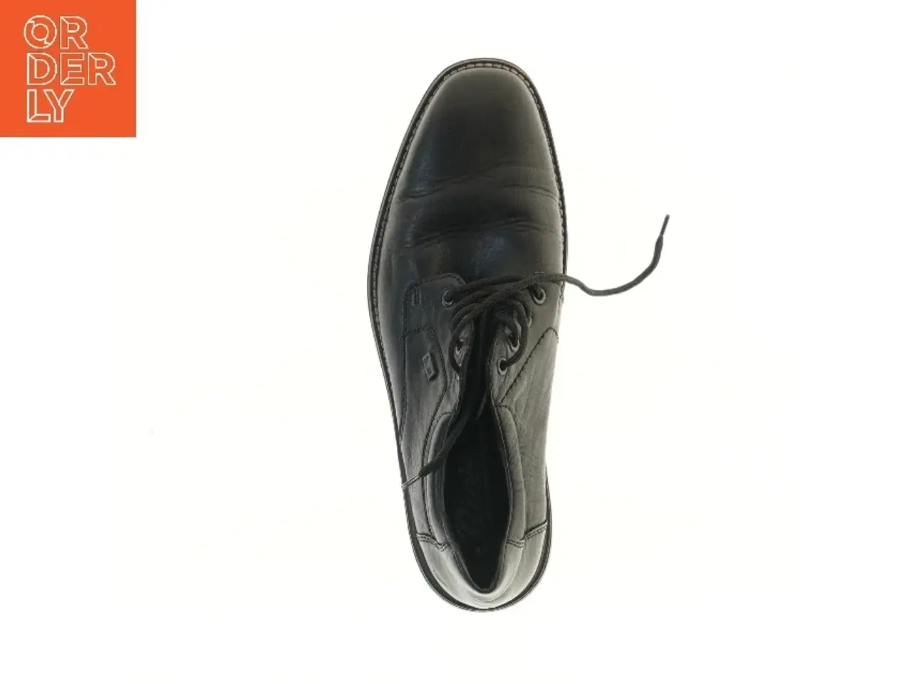 Billede 2 - Herresko i sort læder fra Riekectex (str. 44 )