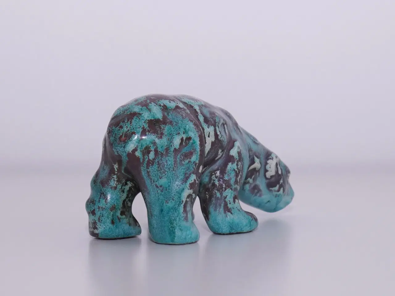 Billede 7 - Ældre isbjørn med smuk glasur fra Michael Andersen