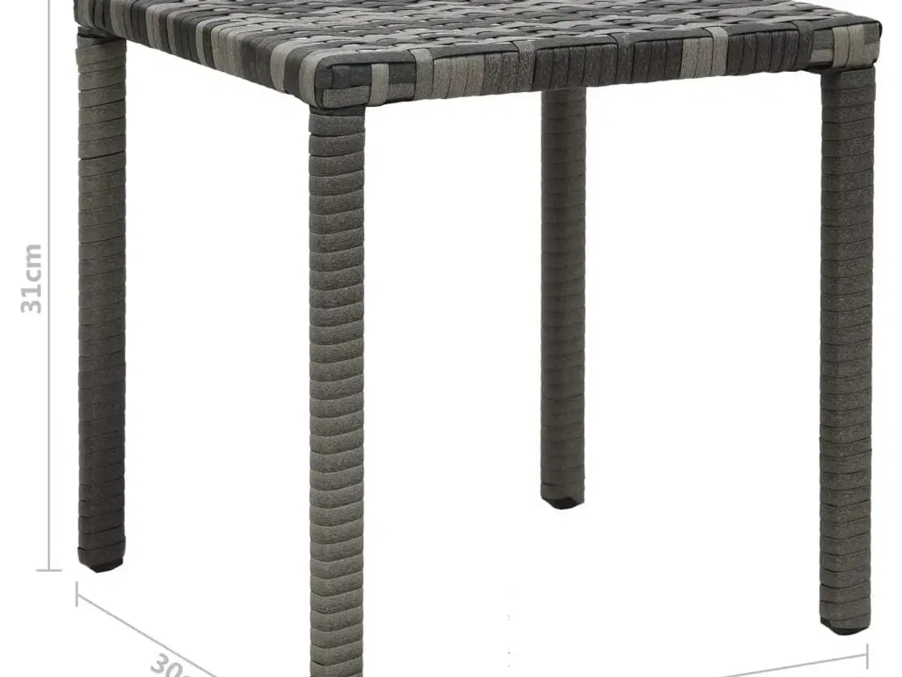 Billede 11 - Liggestole med bord polyrattan antracitgrå