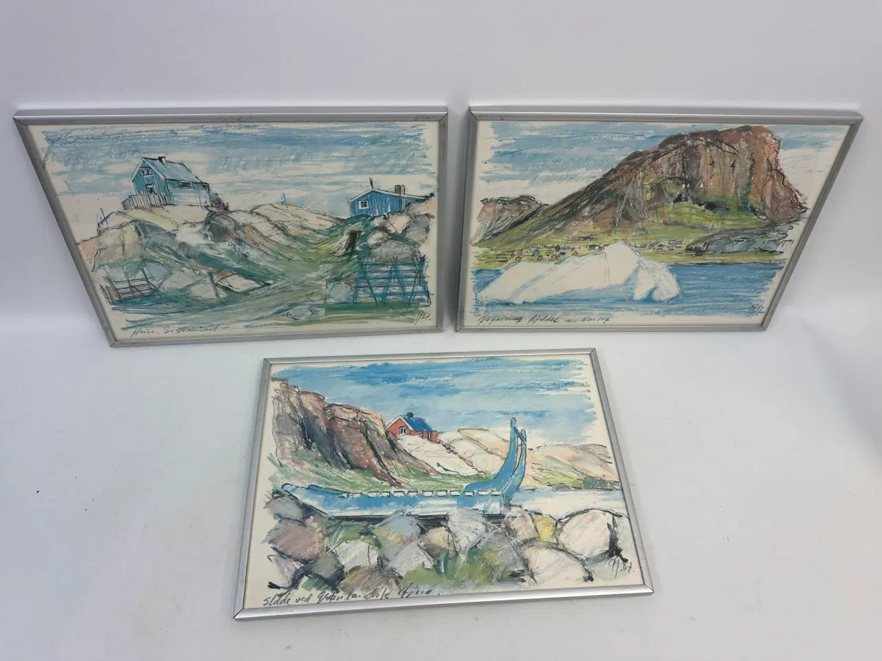 Billede 10 - 3 stk. grønlands tegninger (Poul Johansen) 