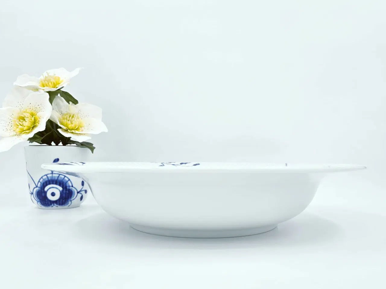 Billede 4 - Blå Mega Riflet Stor Pastatallerken 1 sortering Po