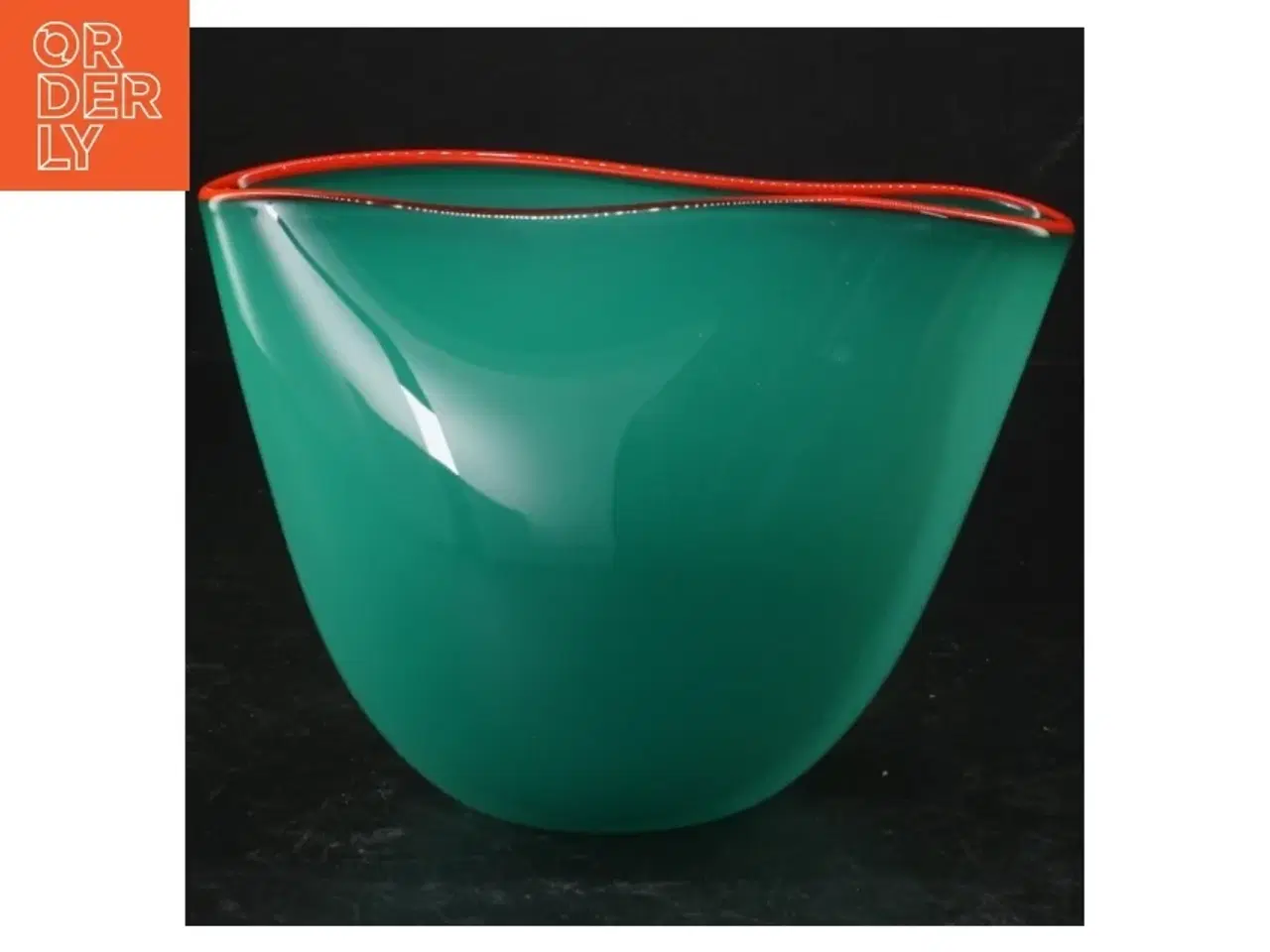 Billede 1 - Glaskunstvase fra Bülow (str. 15 x 11 cm)