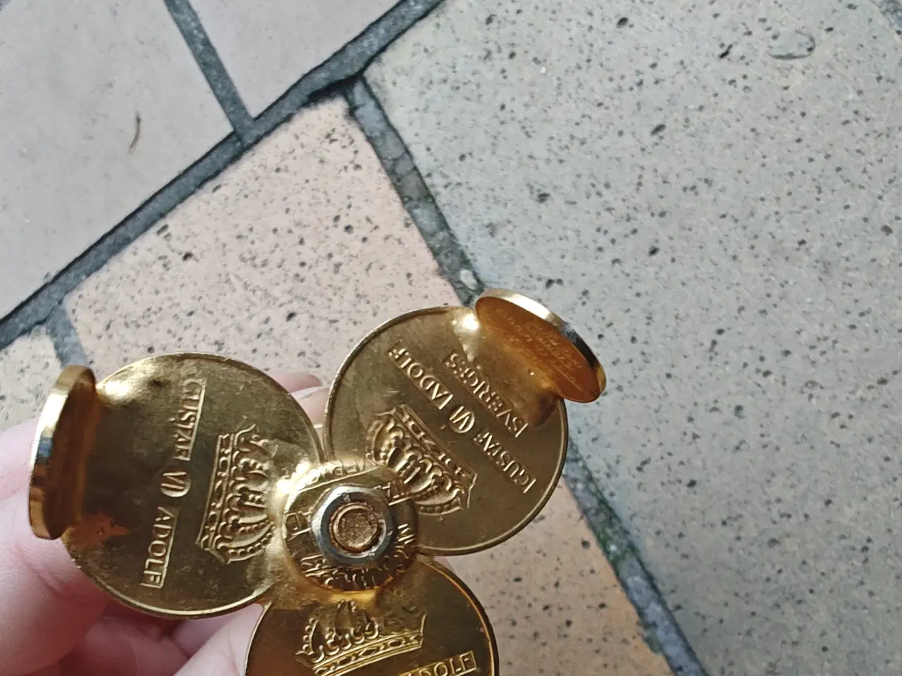 Billede 3 - Gammel lysestage lavet af mønter