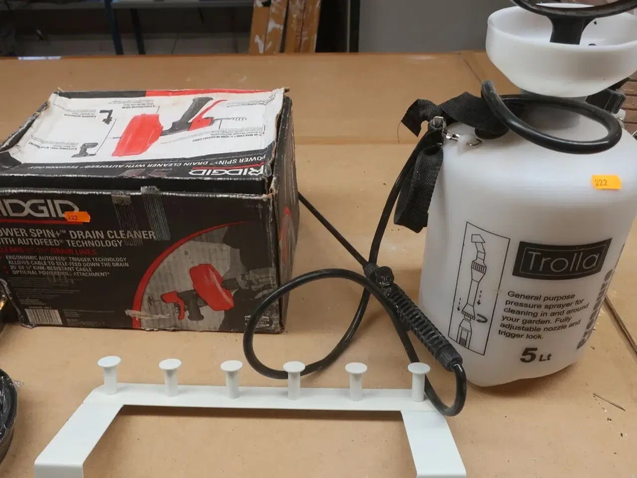 Billede 2 - Tryksprøjte, filter, kloarkrenser, knage og lampe
