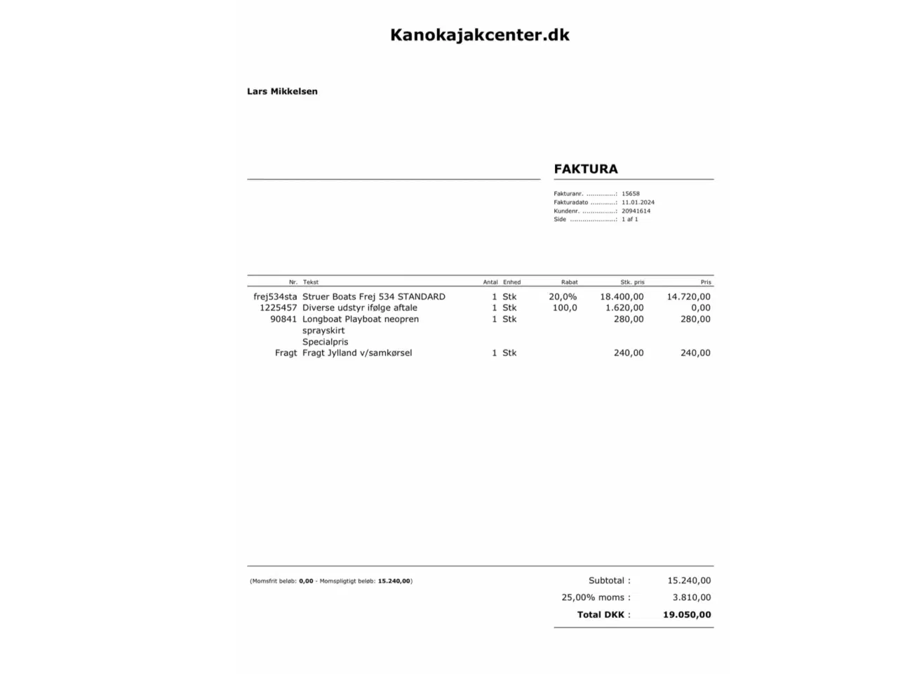 Billede 2 - Havkajak Frej 534 rød velholdt