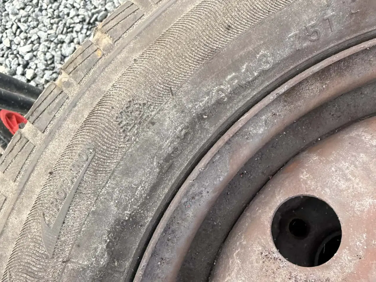 Billede 1 - 13" Stålfælge med Atla vinterdæk