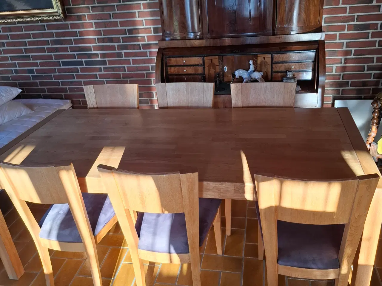 Billede 3 - Spisebord i egetræ