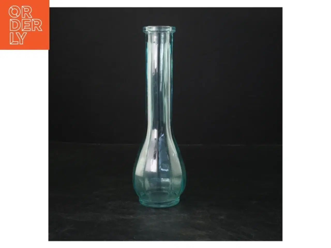Billede 1 - Høj vase i glas (str. 23 cm)