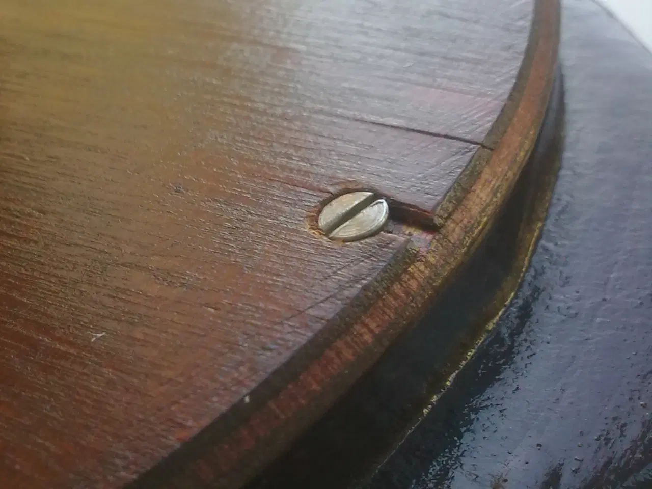 Billede 3 - Træbakke m glas & ramme m DIY deko bund 