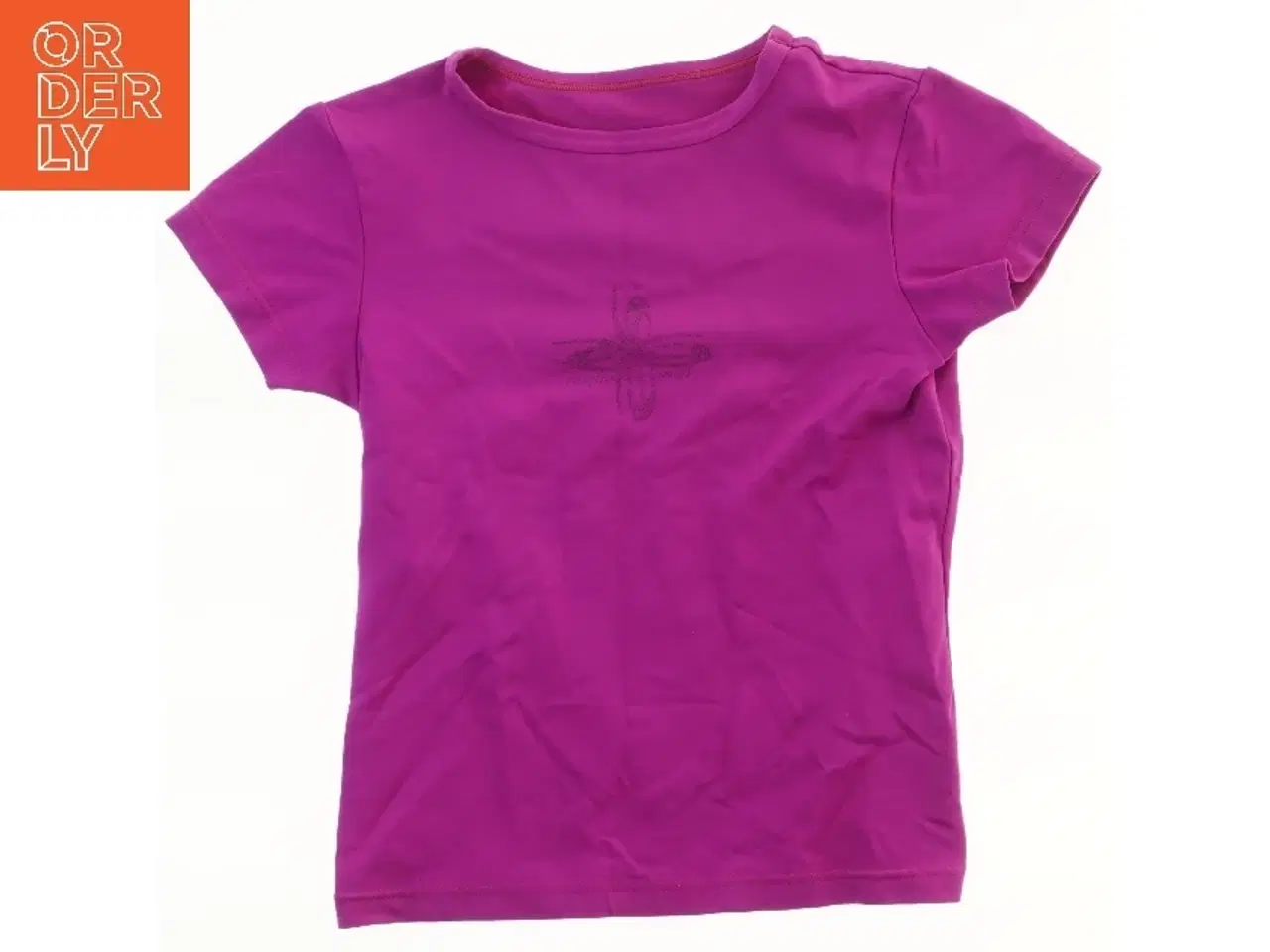 Billede 1 - Rosa T-shirt med guldsmedmotiv fra Carite (str. 140)