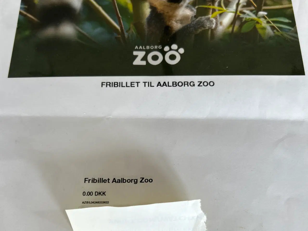 Billede 1 - Billet til Aalborg zoo