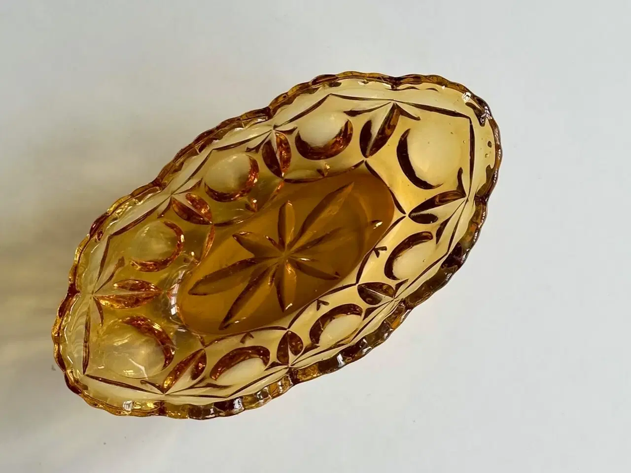 Billede 4 - Fyens Glasværk, ravfarvet jardiniere