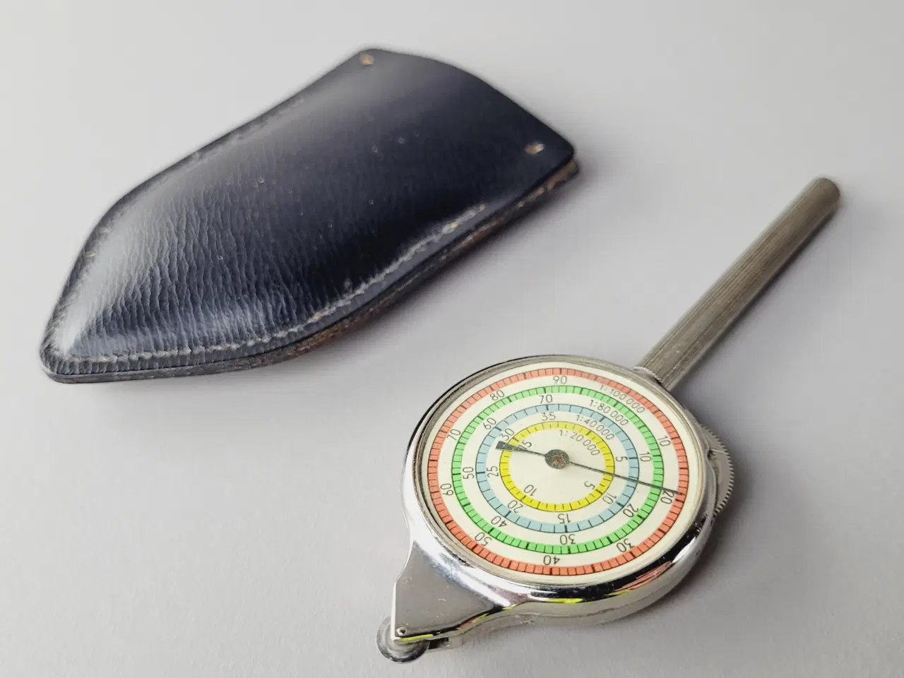 Billede 2 - ⭐️- 🗺️ Vintage Kortmåler / Curvimeter i Læderetui