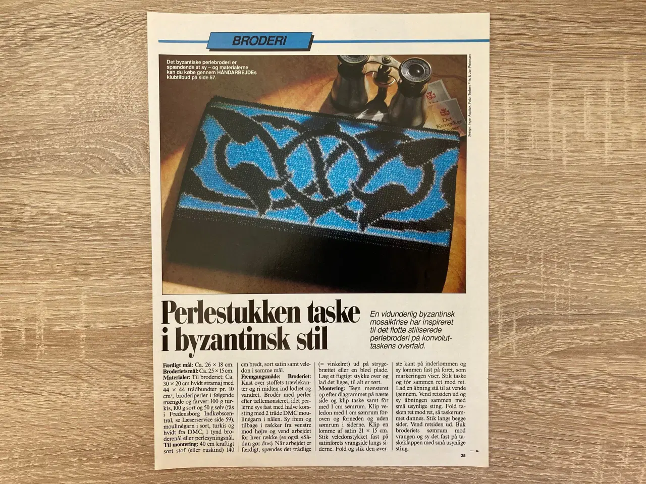 Billede 1 - Perlebroderimønster: Taske i byzantinsk stil